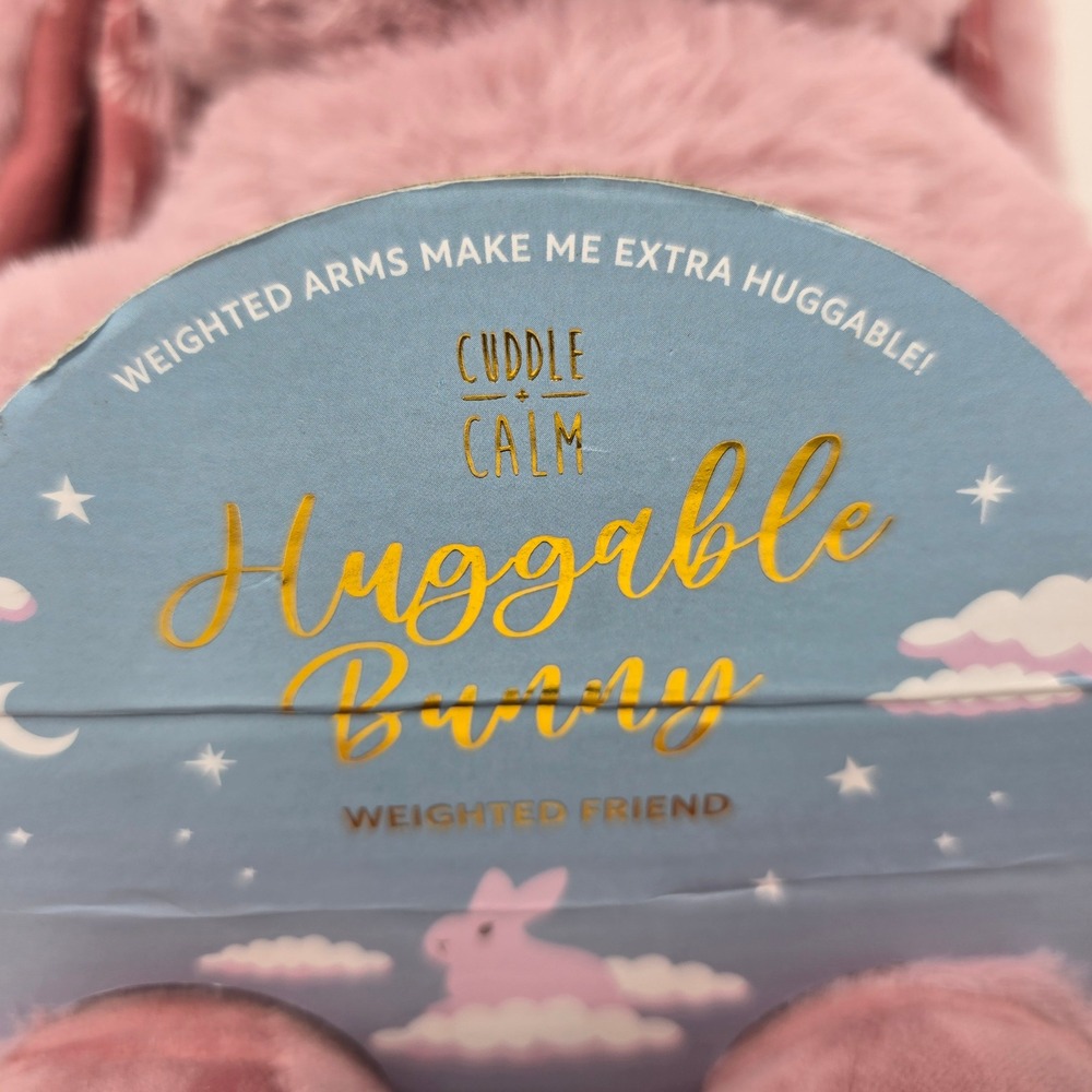 Cuddle & Calm Huggable Bunny Weighted Friend Pink Plush 1kg 2.2lb Rabbit - Picture 2 of 10